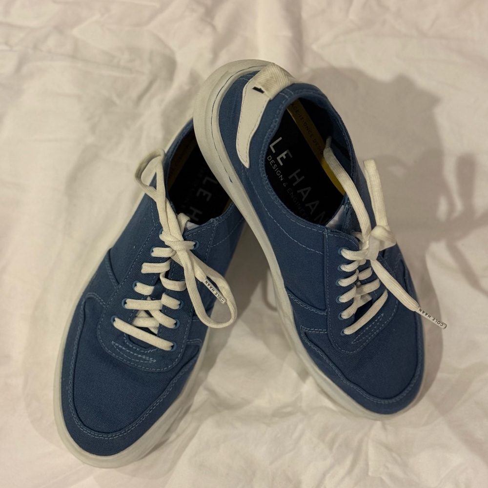 Cole Haan Woman's Blue Lace-Up Sneakers